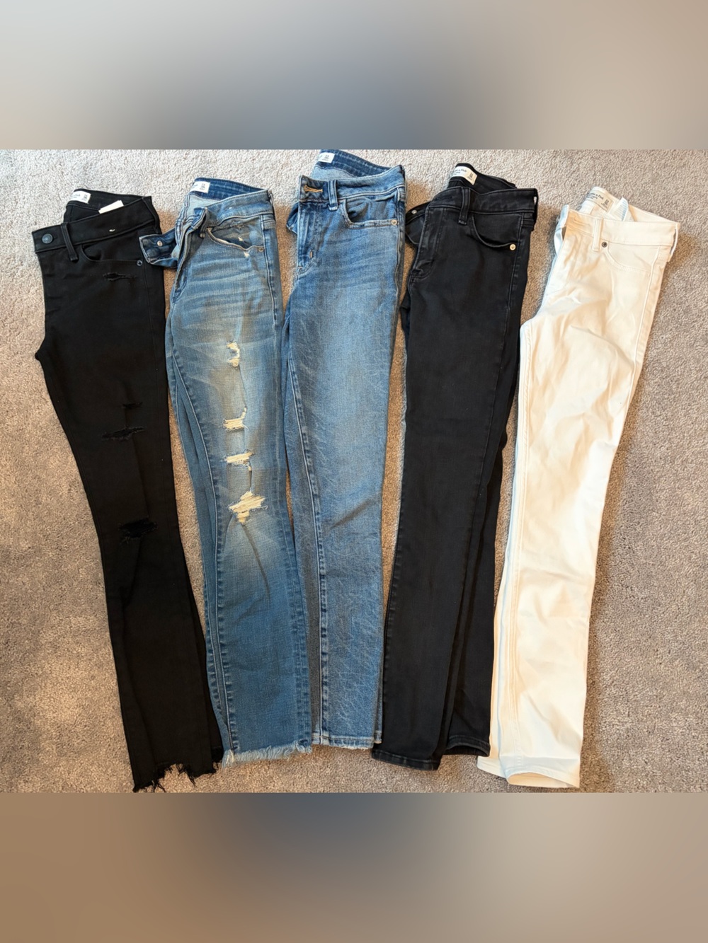 Abercrombie jeans size 24 00 lot of 5 jeans